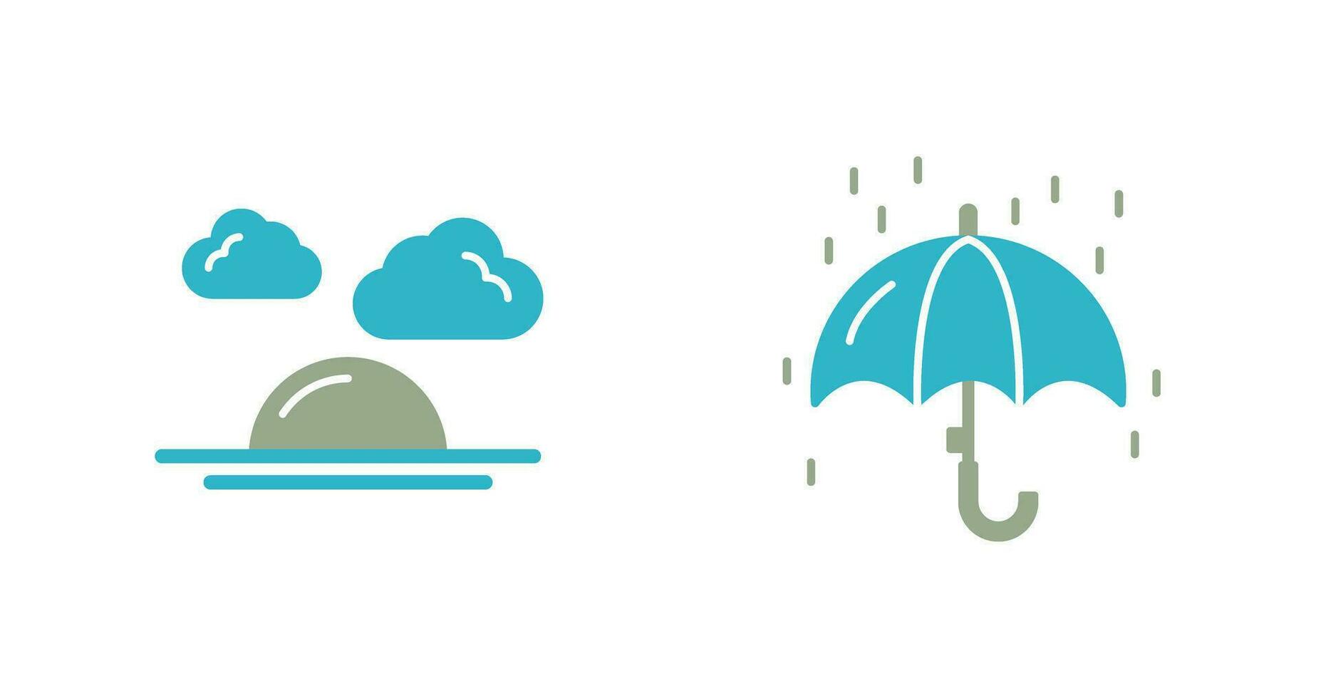 Sunshine and Raining Icon vector