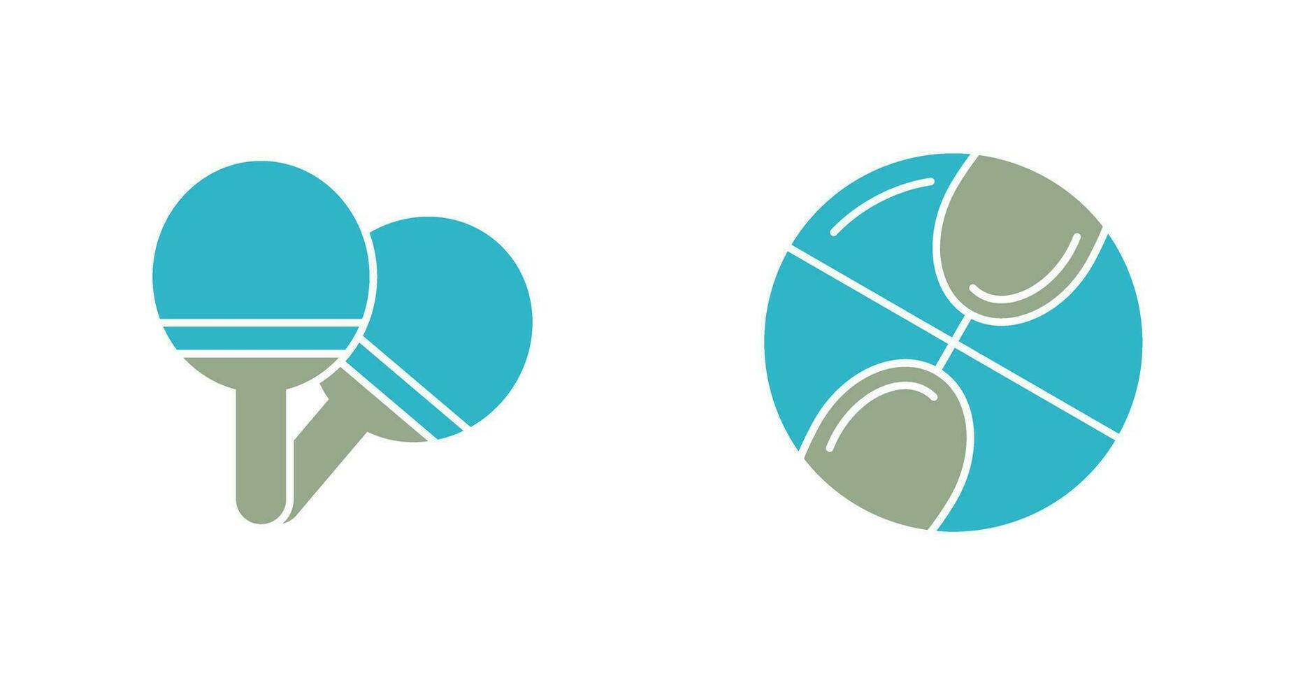 Ping Pong and Basketball Icon vector