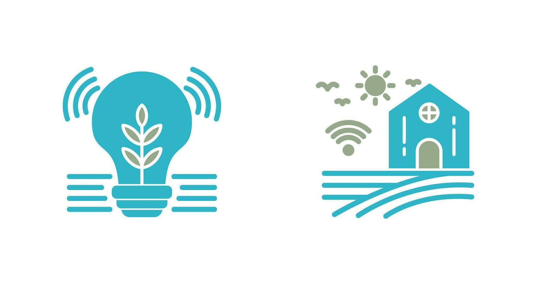 Idea and Smart Farm Icon vector