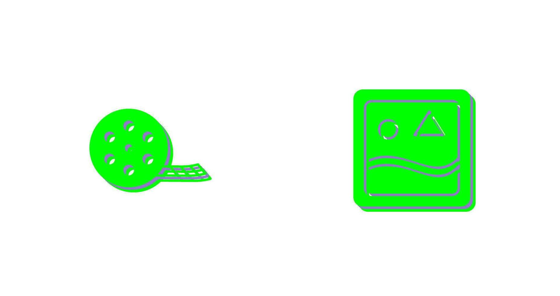 film reel and images Icon vector