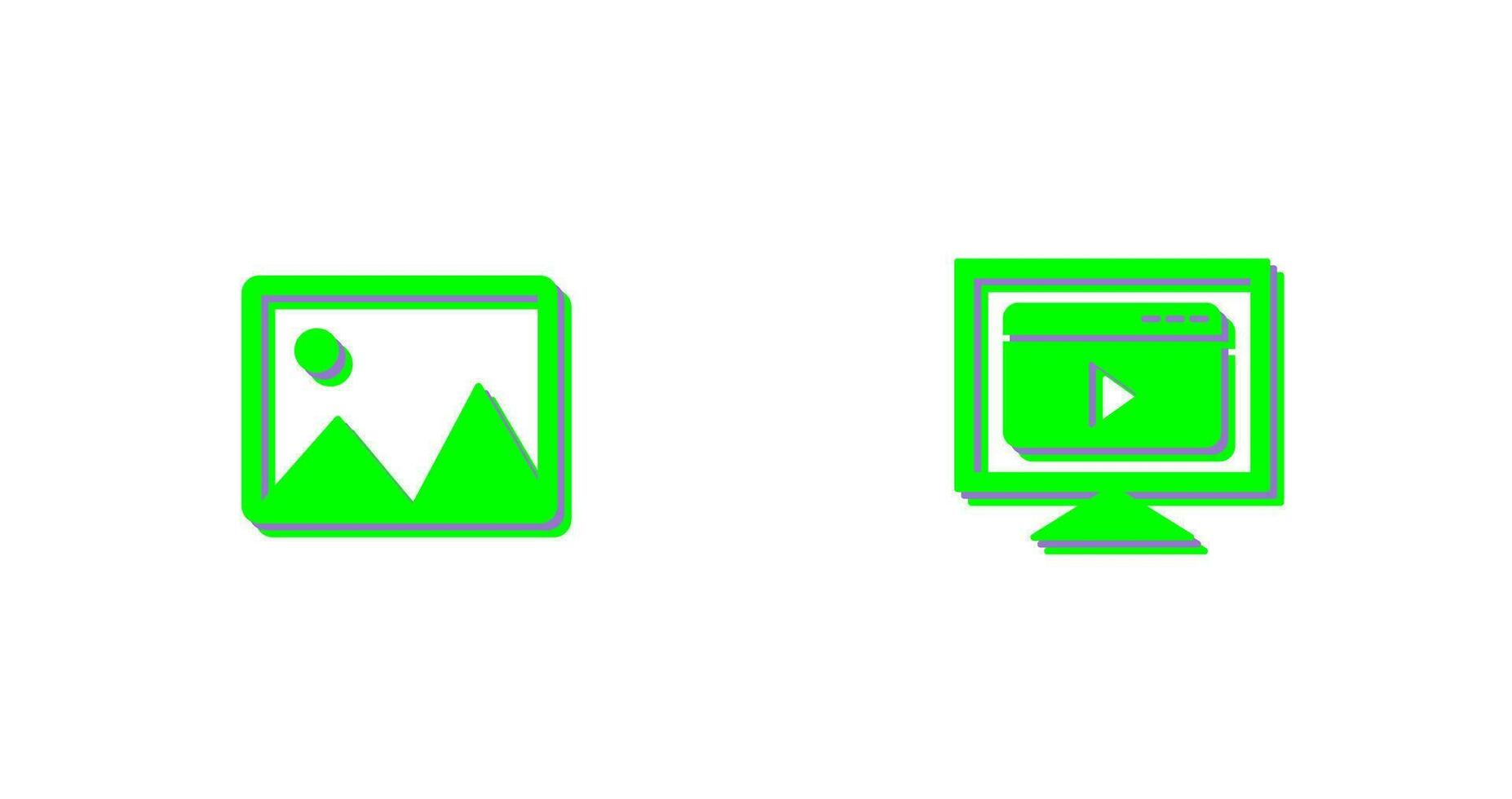 albums and video streaming Icon vector
