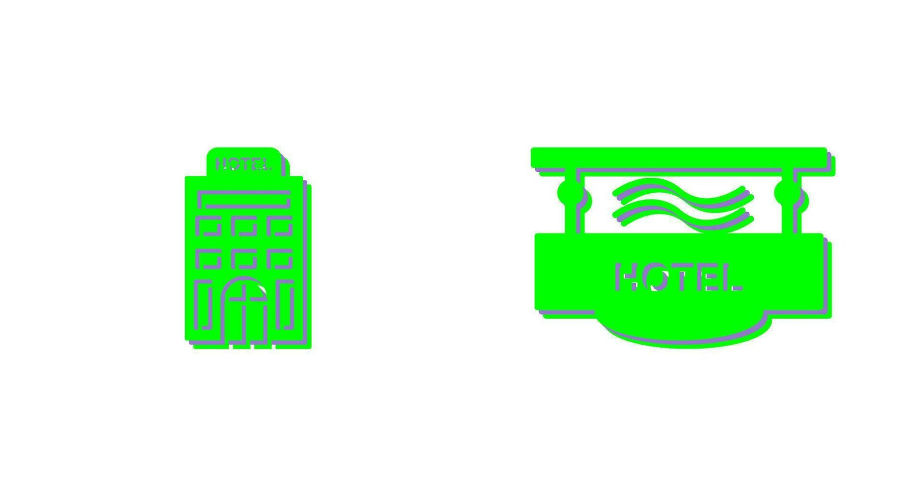 hotel and hotel sign  Icon vector