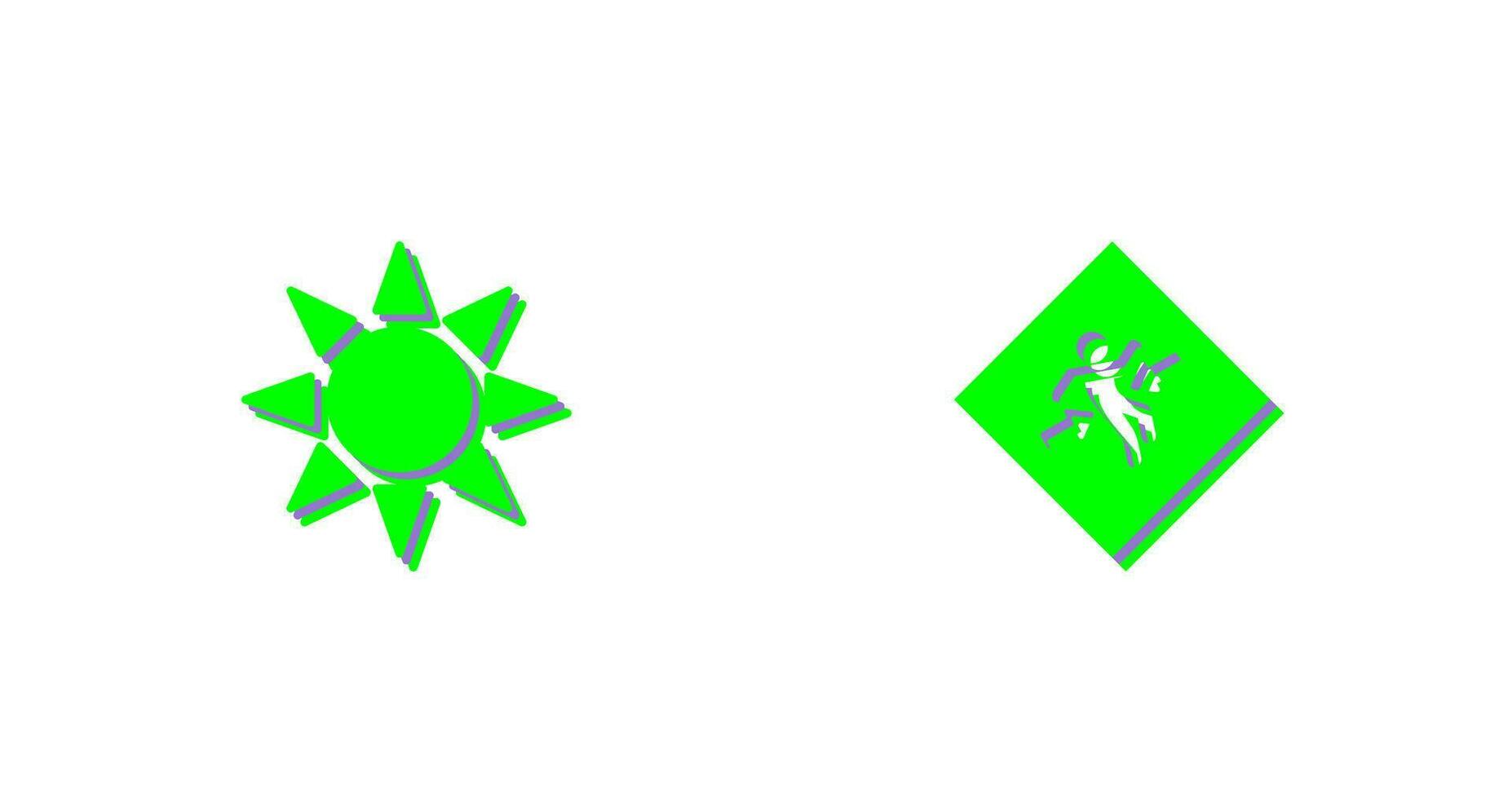 UV radiation and crush zone  Icon vector