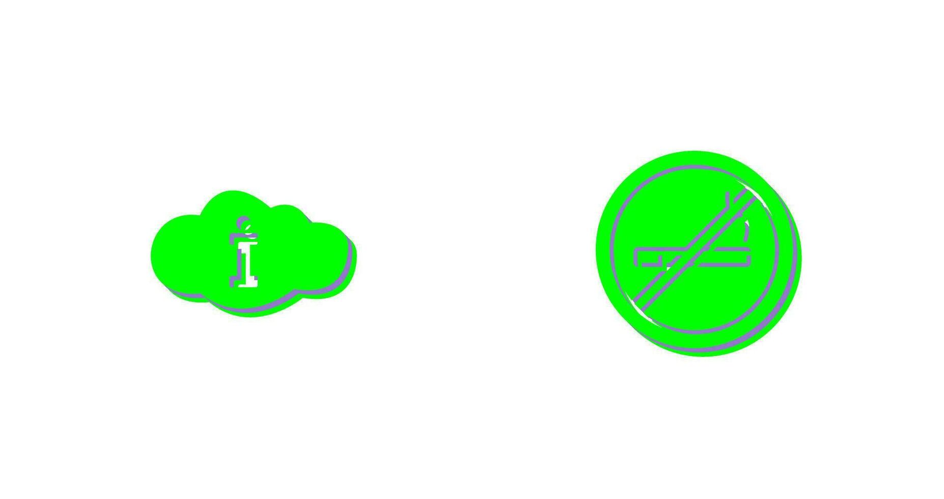 information and No smoking  Icon vector