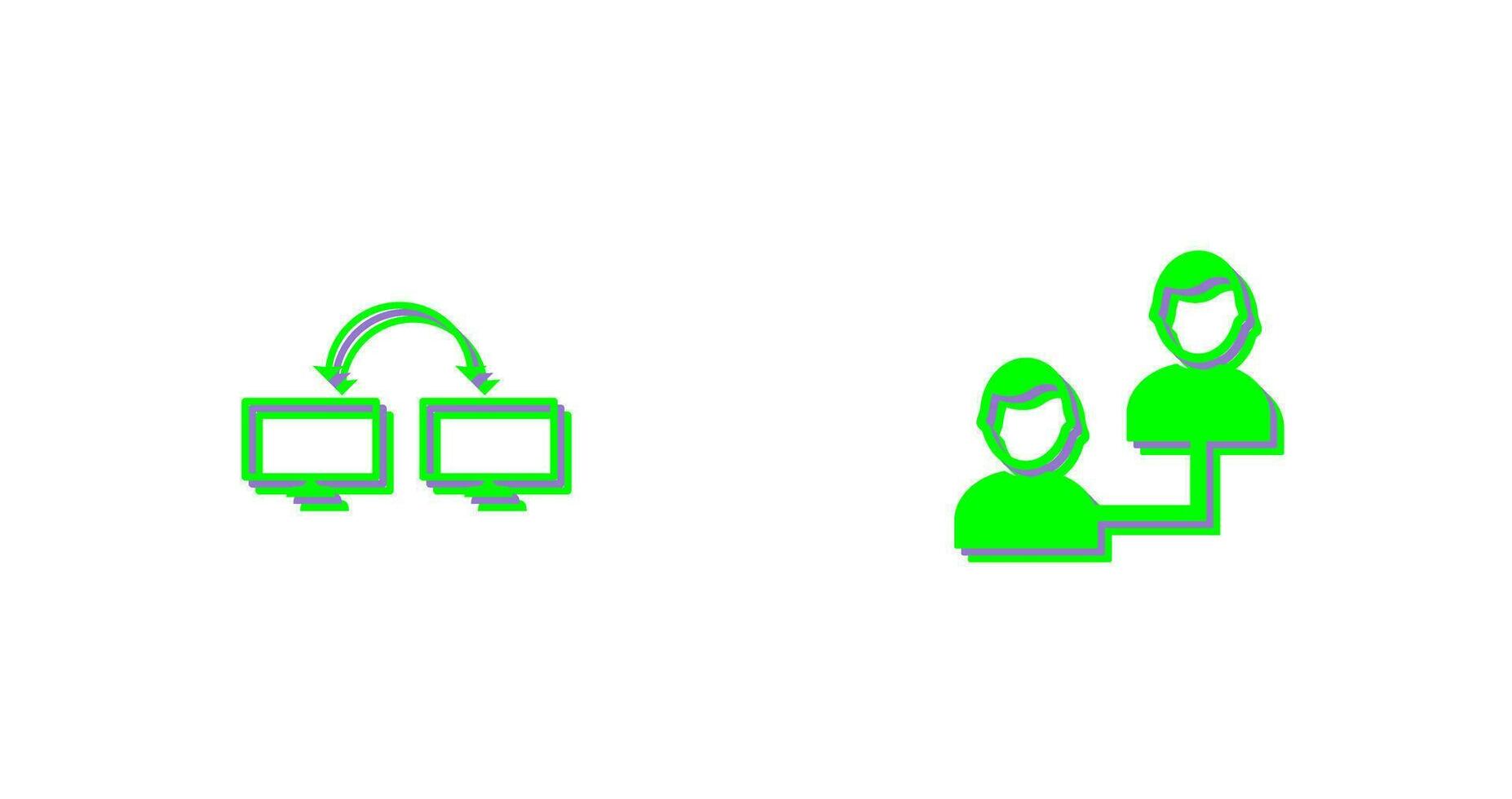 connected systems and connected profiles  Icon vector