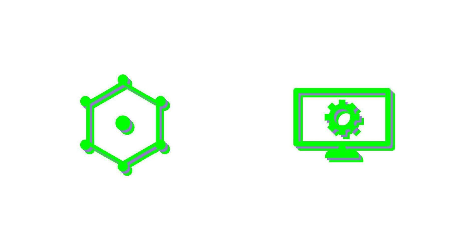 nodes and network setting  Icon vector