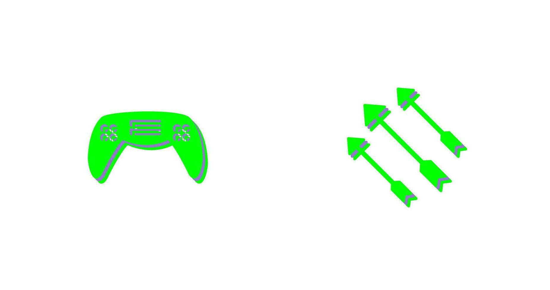 Gaming Console and Arrows Icon vector