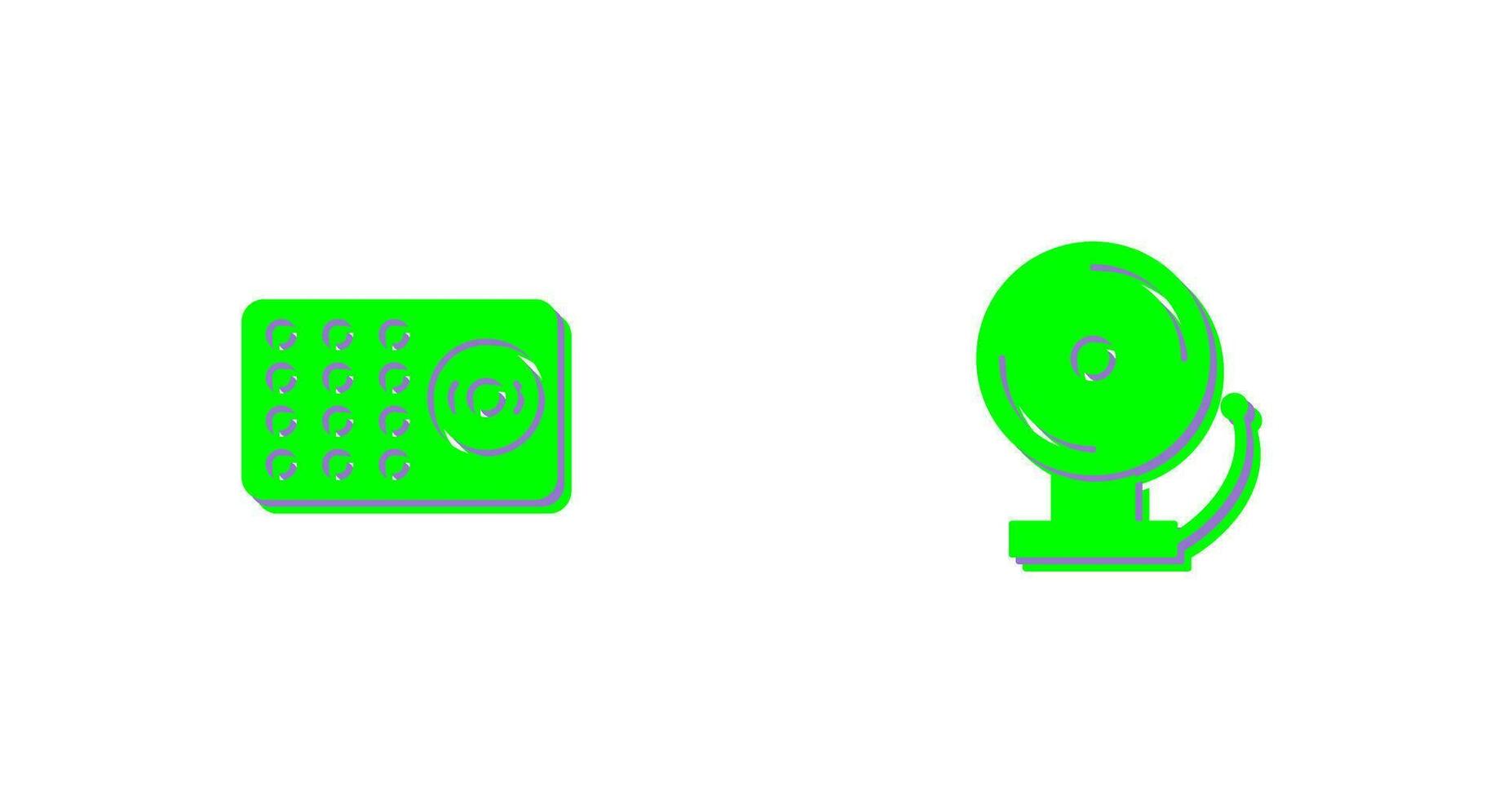 ring alarm and fire alarm  Icon vector