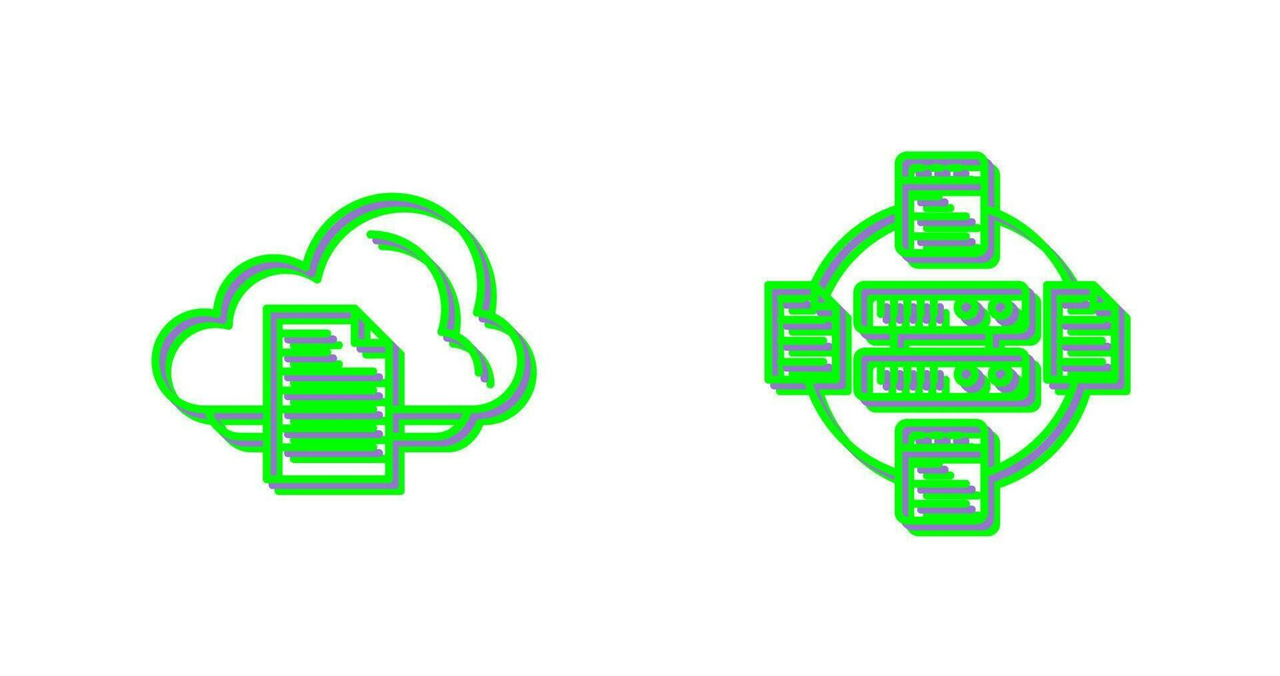 File and Server Icon vector