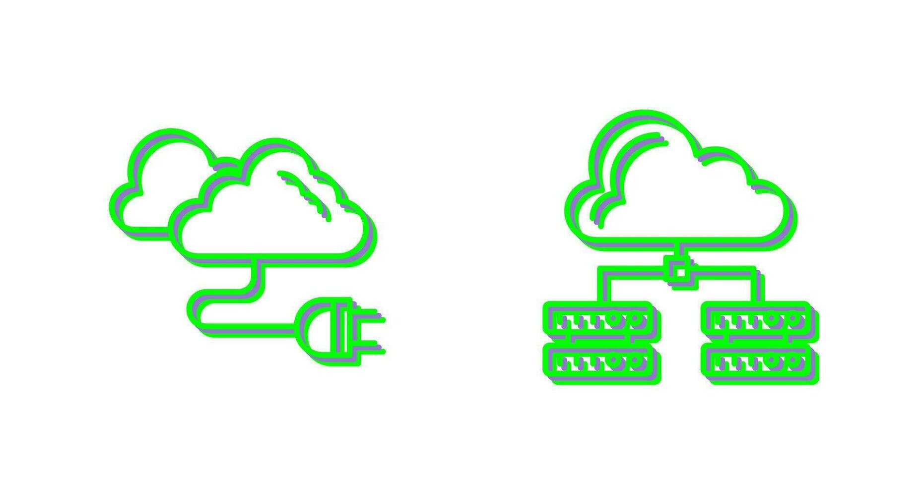 Cable and Server Icon vector