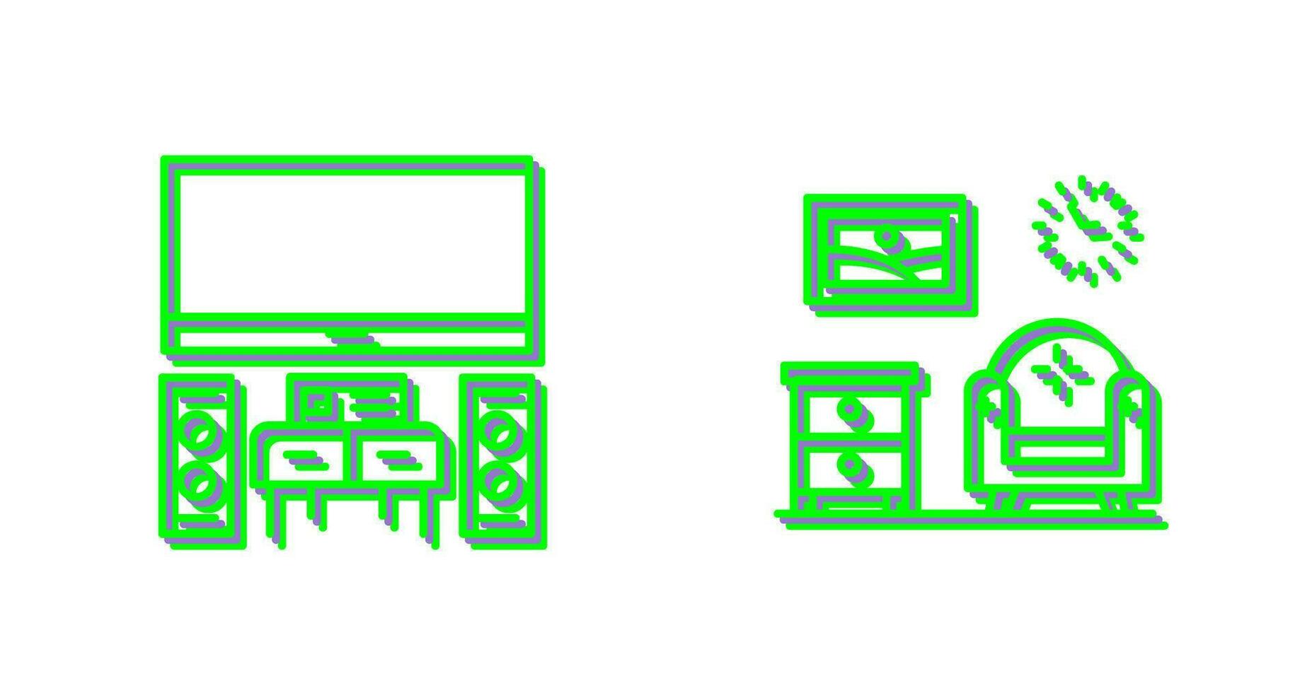 Home Theater and Living Room Icon vector