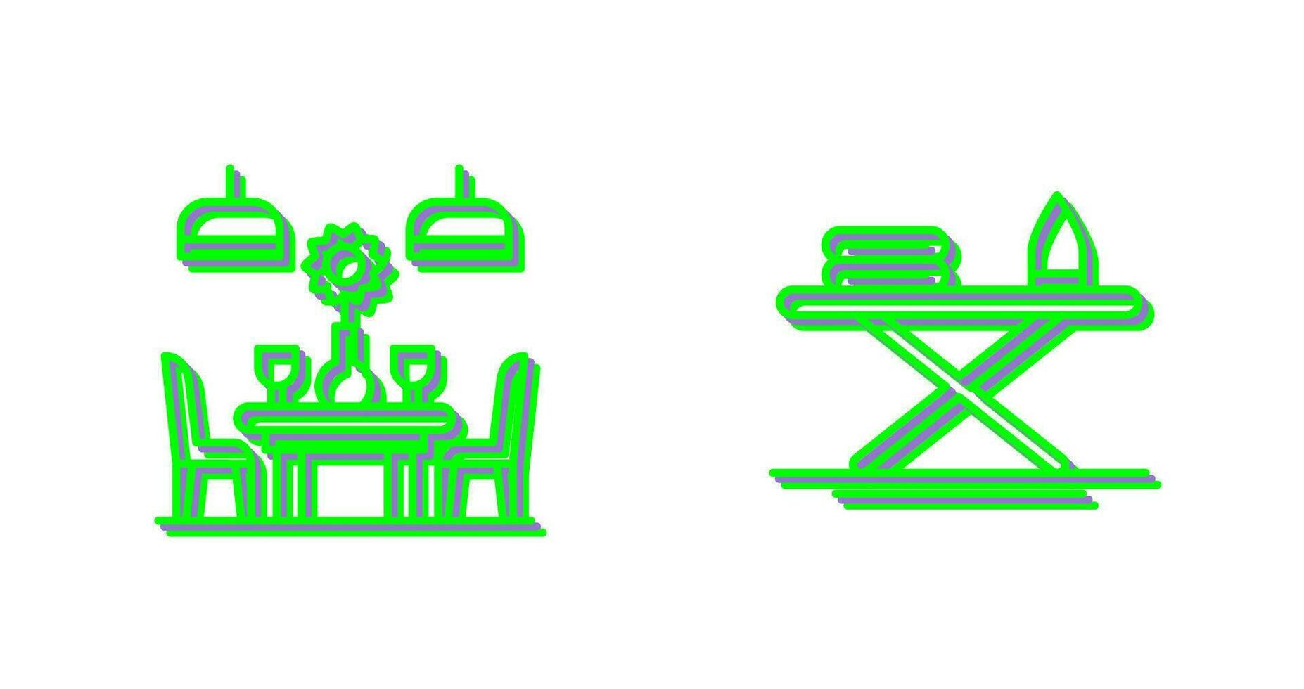 hierro tablero y mesa icono vector