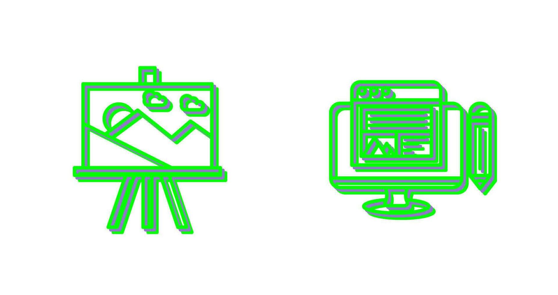 Canvas and Web design Icon vector