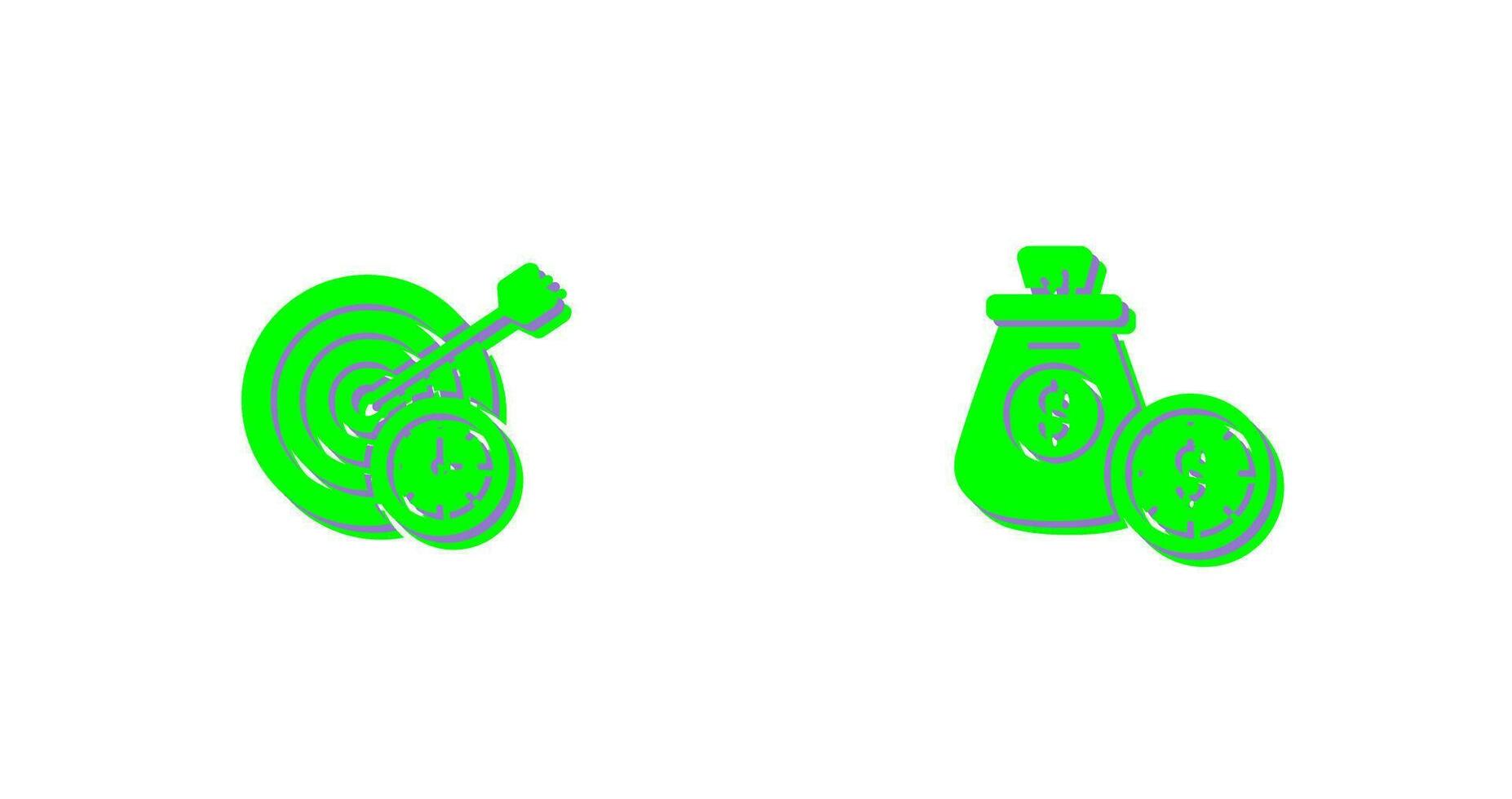 In Time and Time Is Money Icon vector
