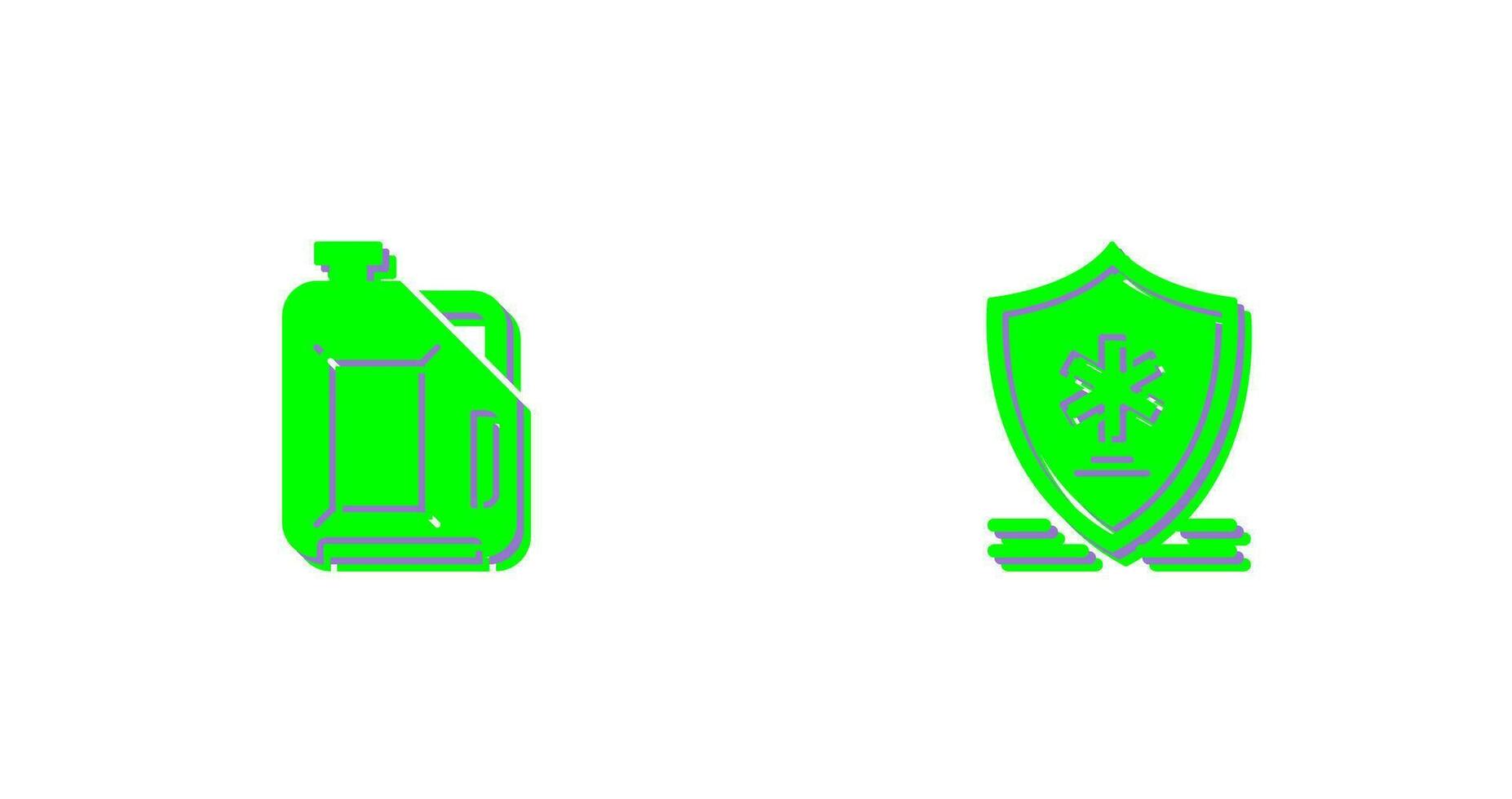 Jerrycan and Medical Symbol Icon vector