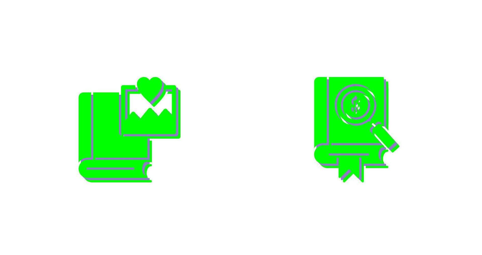 Pictures and Search Icon vector