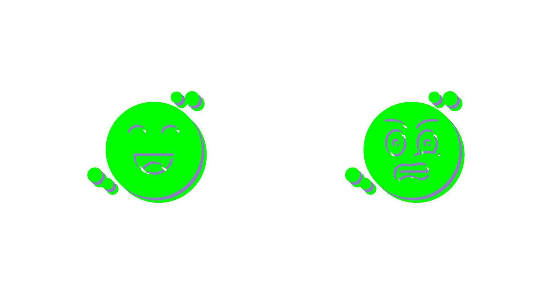 Happiness and Grimacing Icon vector