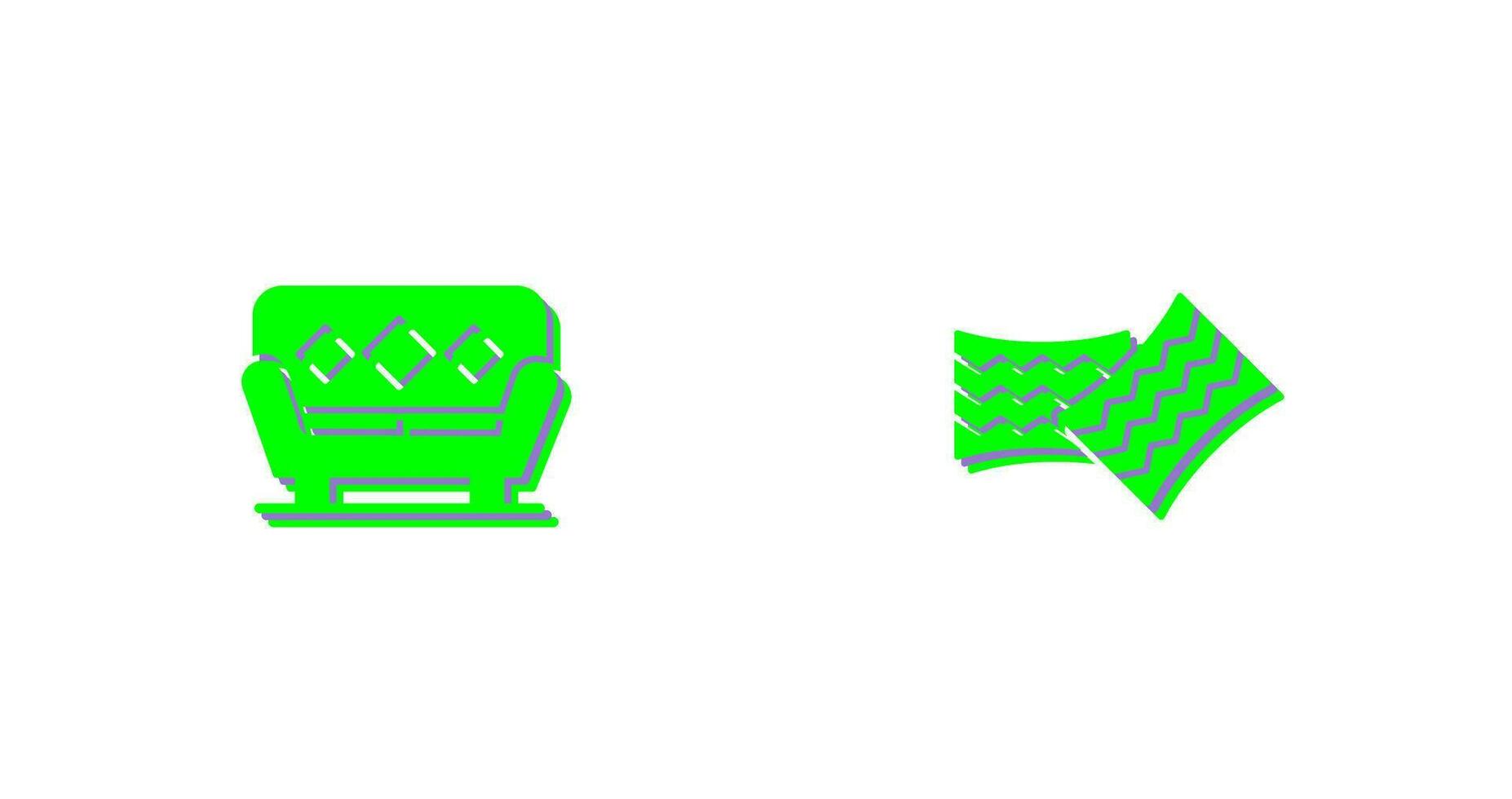 Sofa and Cushions Icon vector