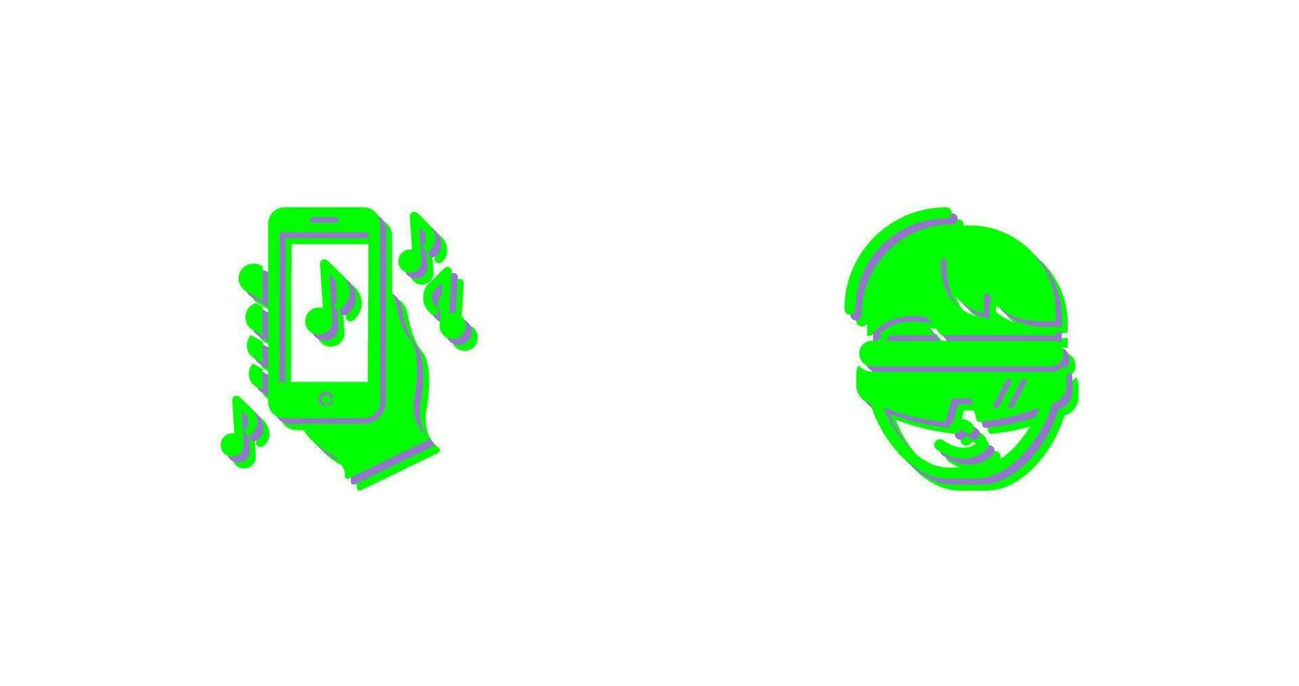 Smartphone and virtual Reality Glasses Icon vector