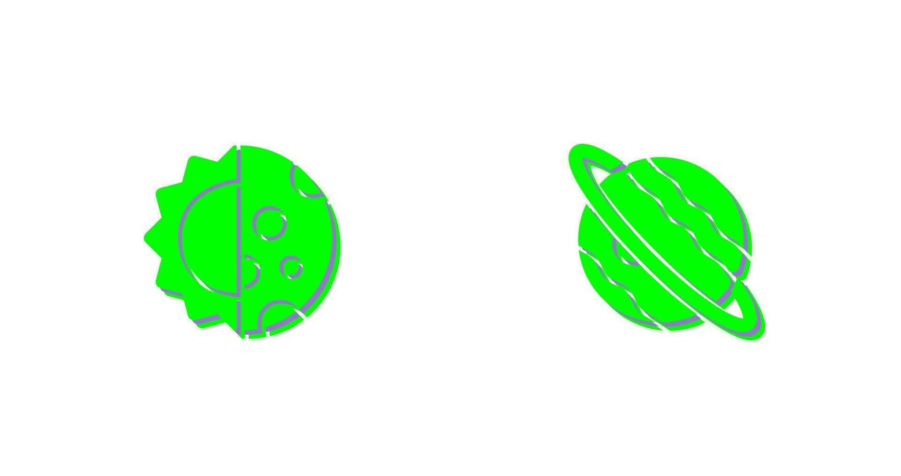 day and night and planet Icon vector