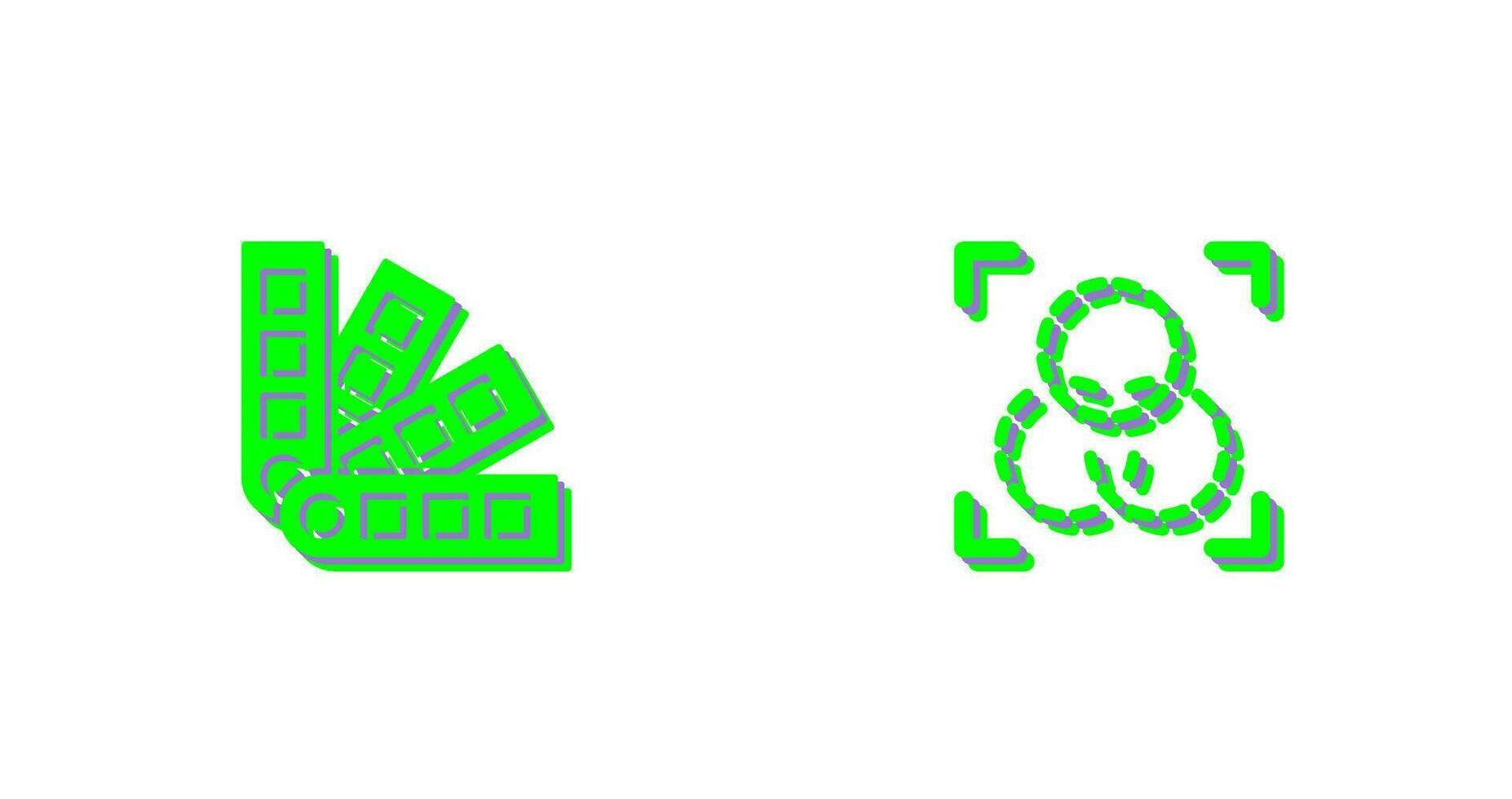pantone and intersection Icon vector