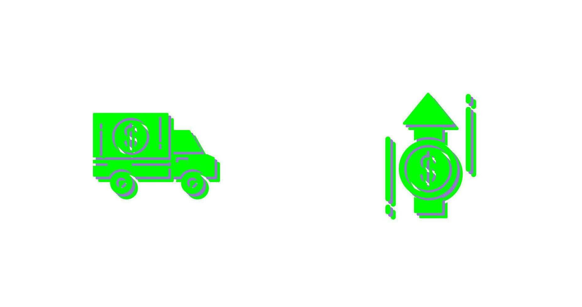 Delivery Truck and Profit Icon vector