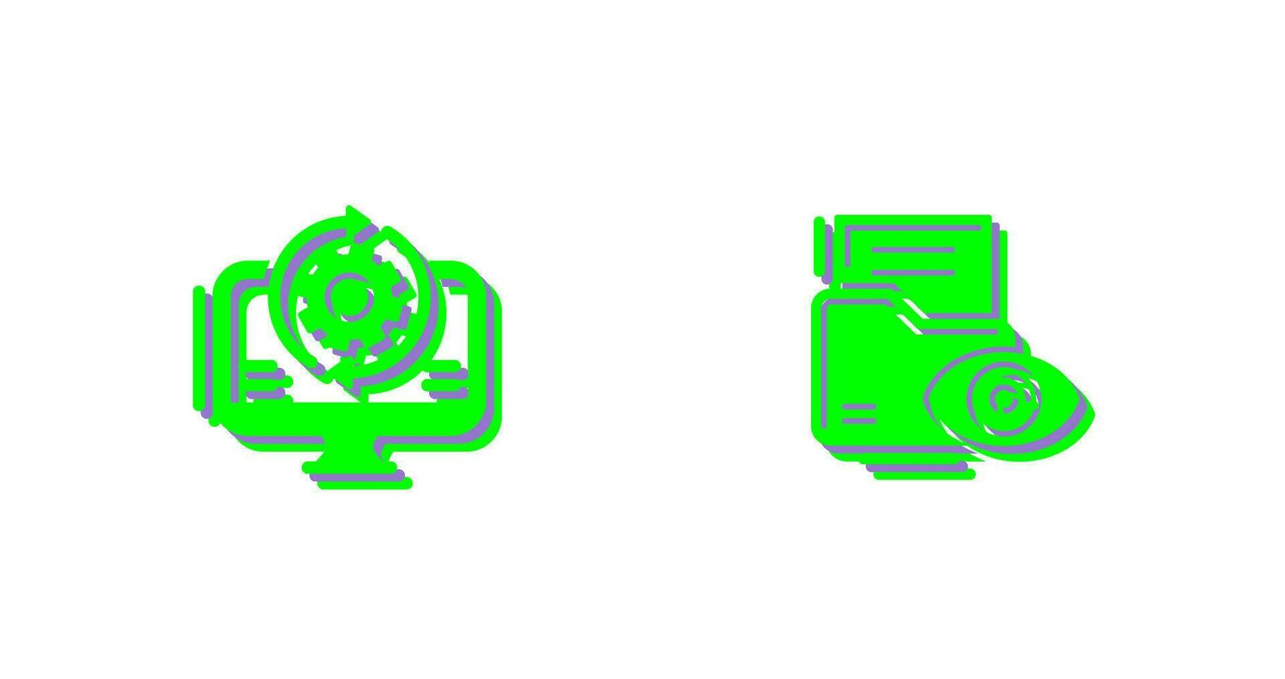 Synchronization and Data Visualization Icon vector