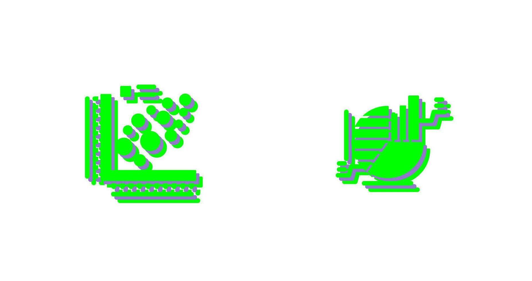 Plot and Pie Chart Icon vector