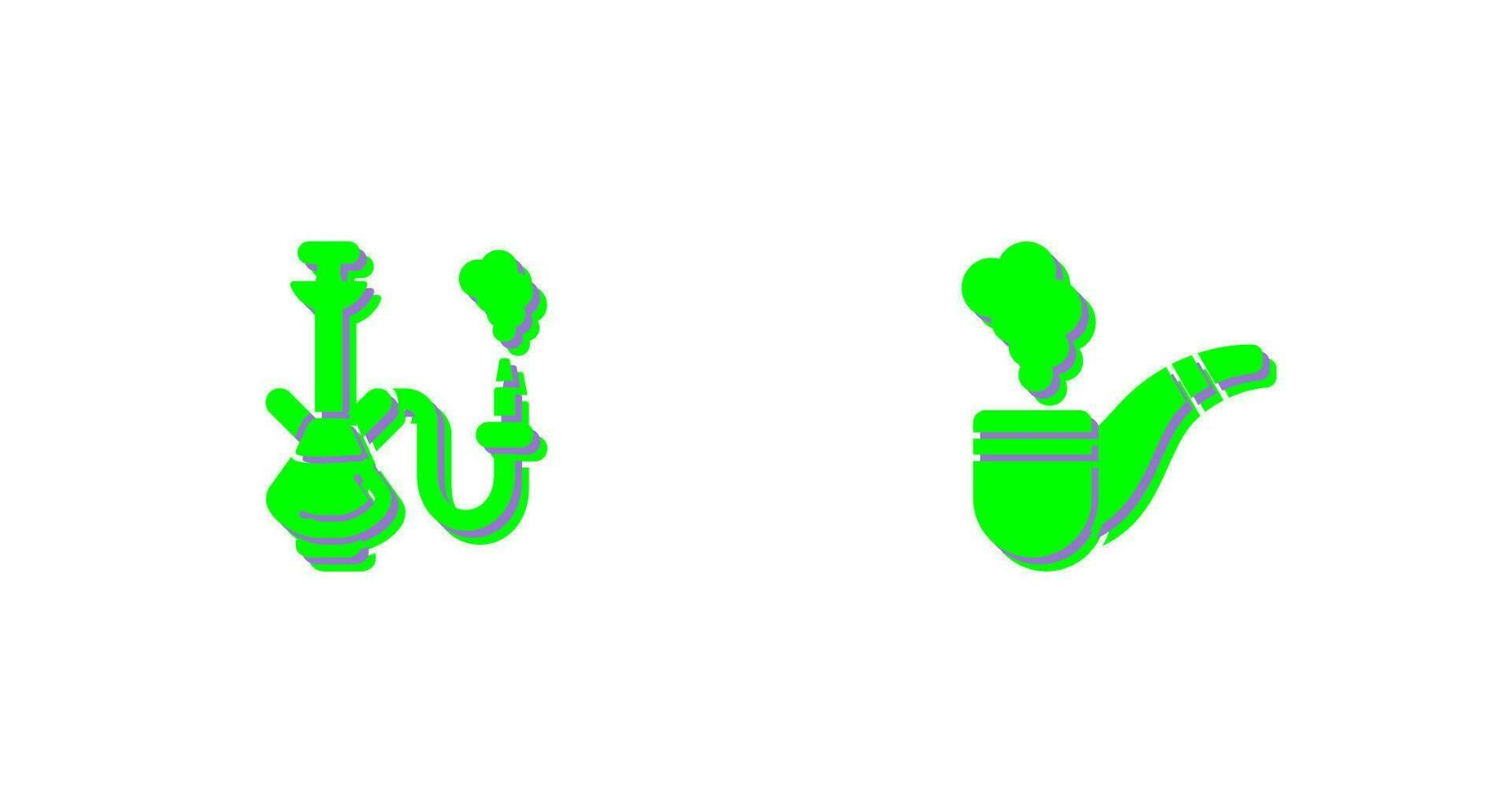 Hookah and Smoke Pipe Icon vector