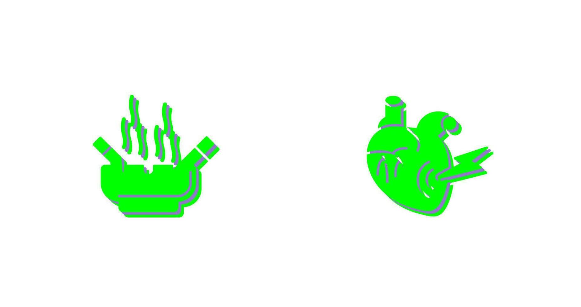 Heart Attack and hashtray Icon vector