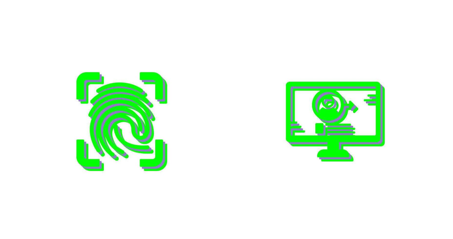 Log and Finger Print Icon vector