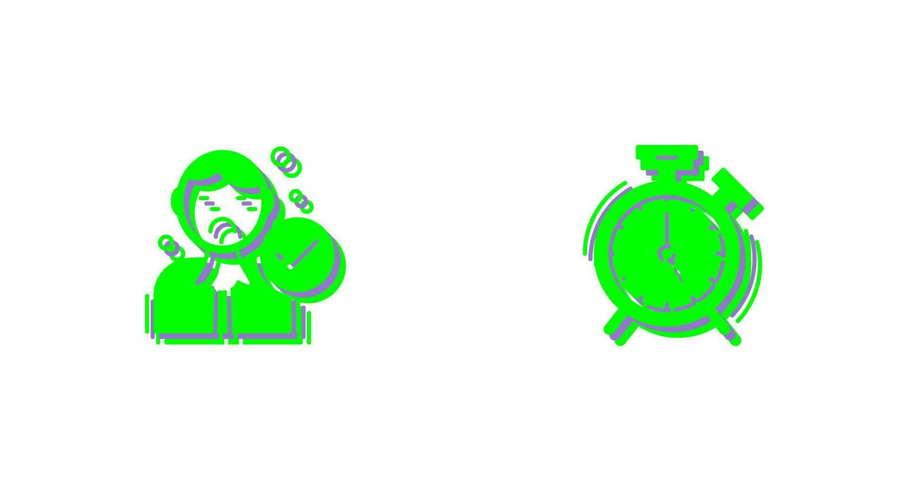 Rejected and Alarm Clock Icon vector