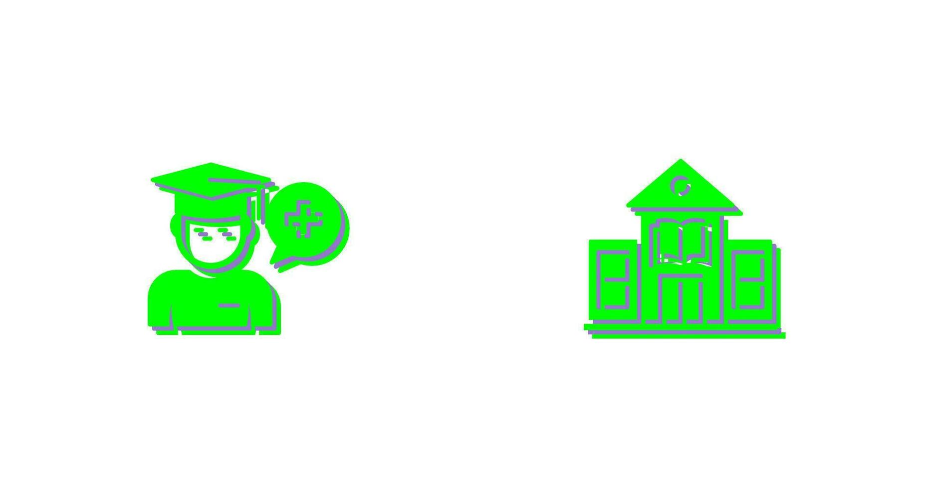 Medicine Faculty and Library Building Icon vector