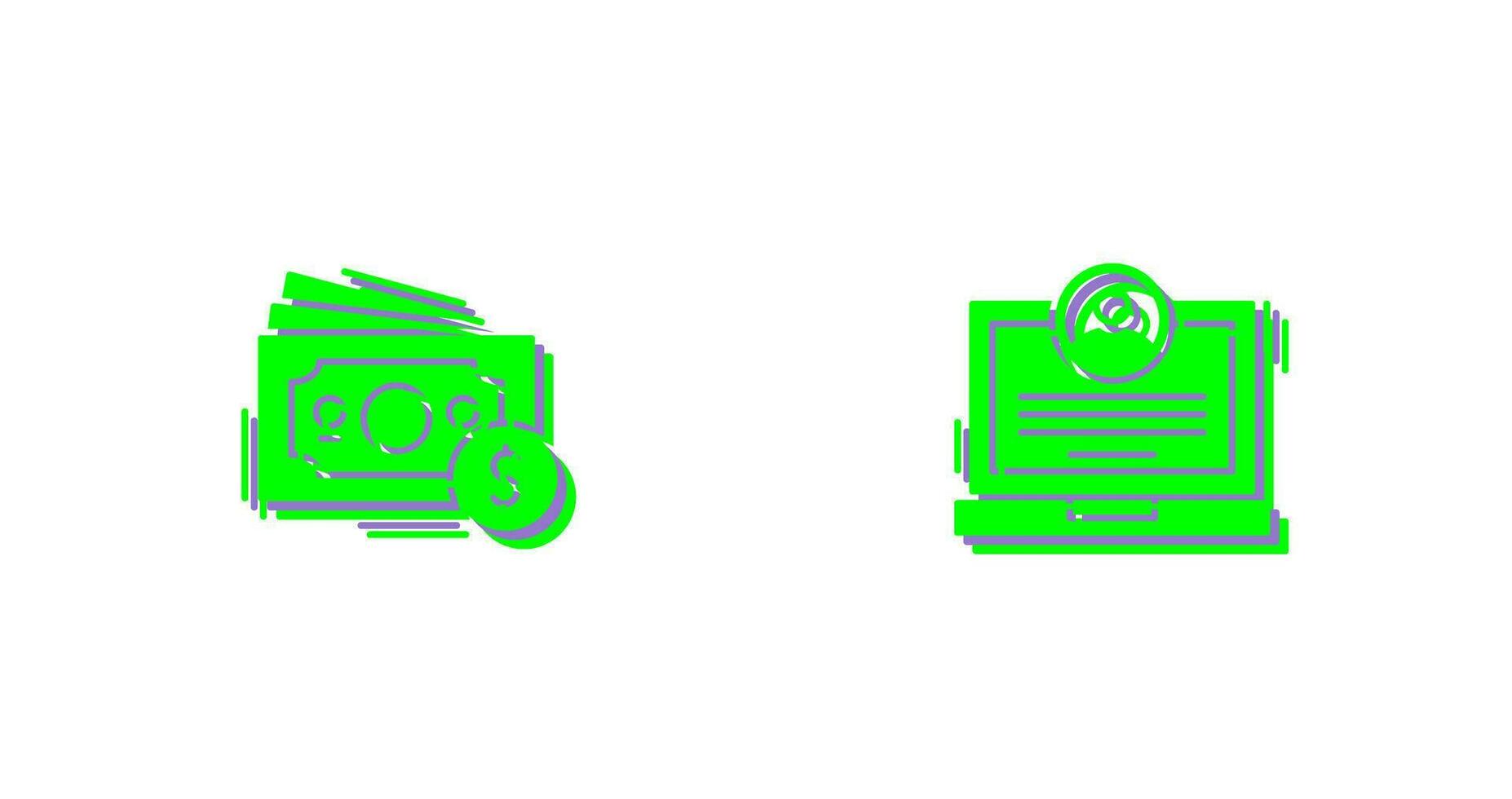 Money and CV Icon vector