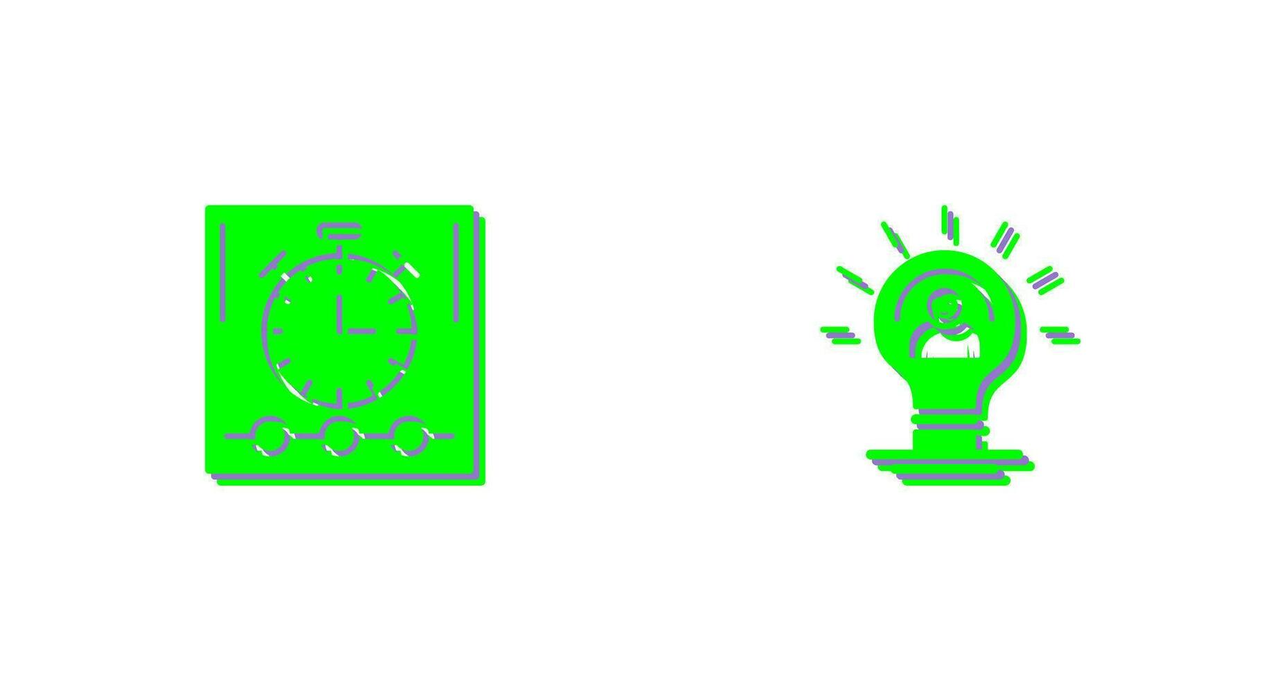 Time and Idea Icon vector
