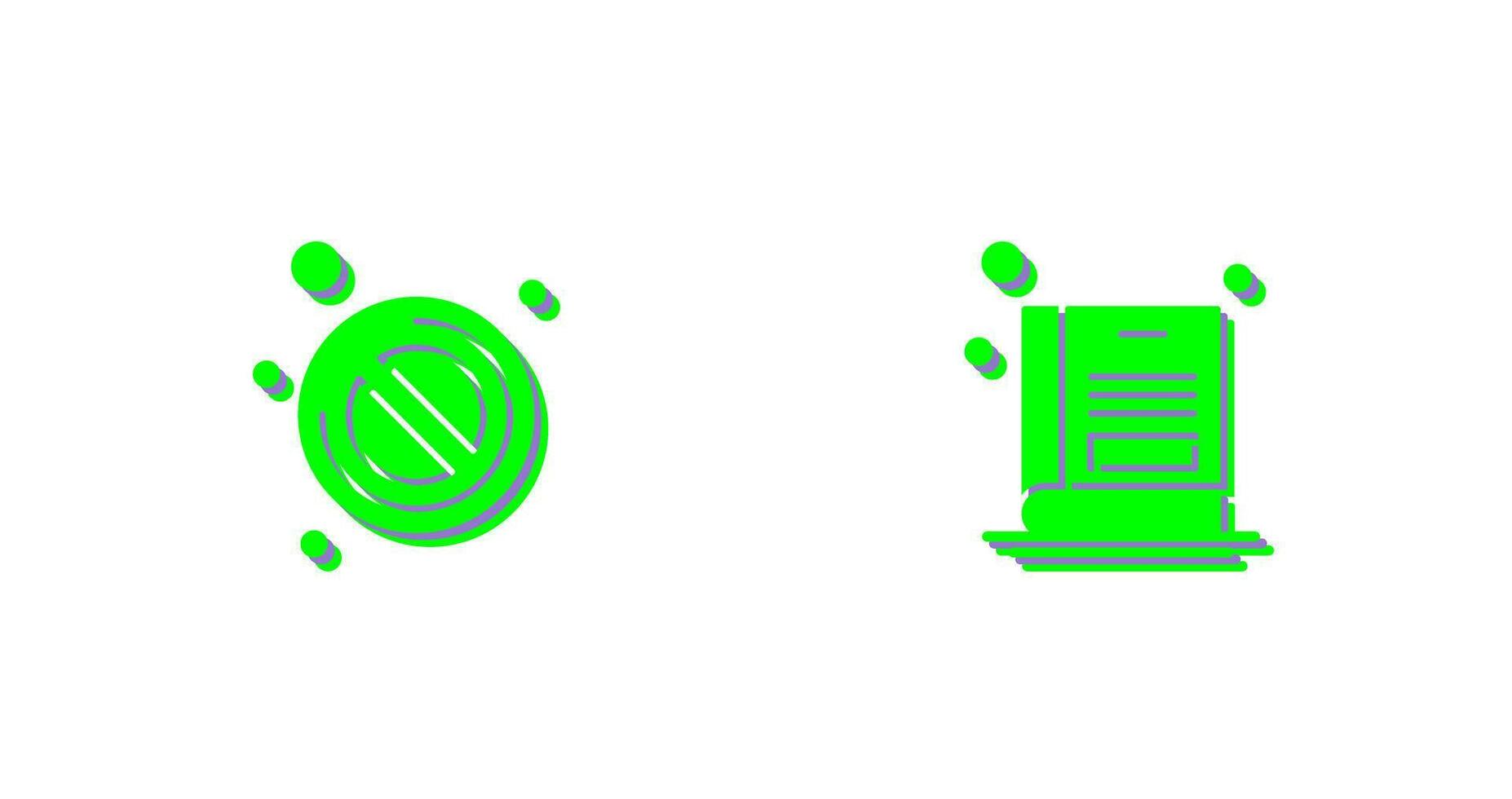 Forbidden and Book Icon vector