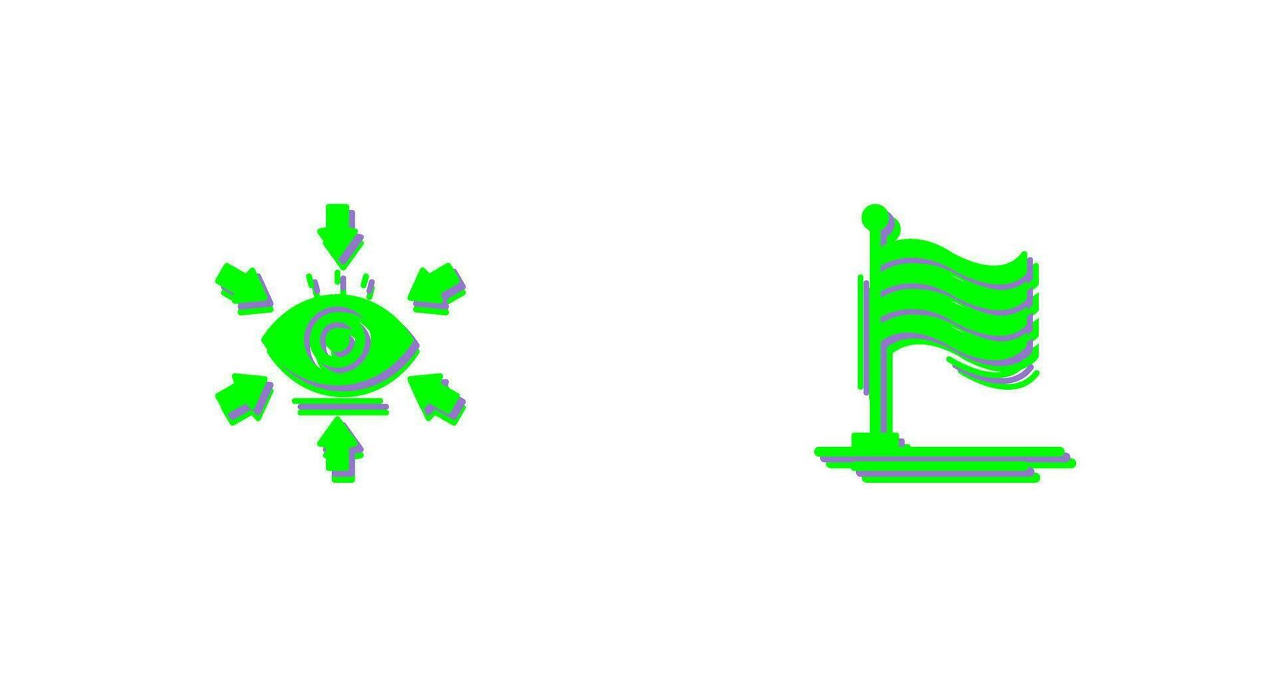 Visualization and Flag Icon vector