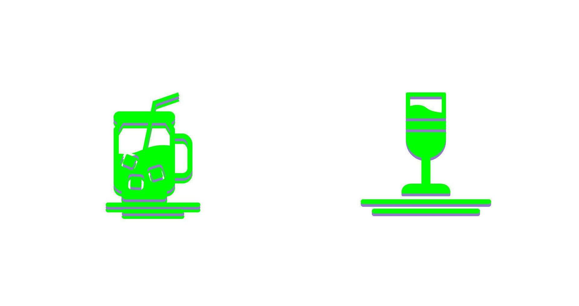 Iced Tea and Rainbow Drink Icon vector