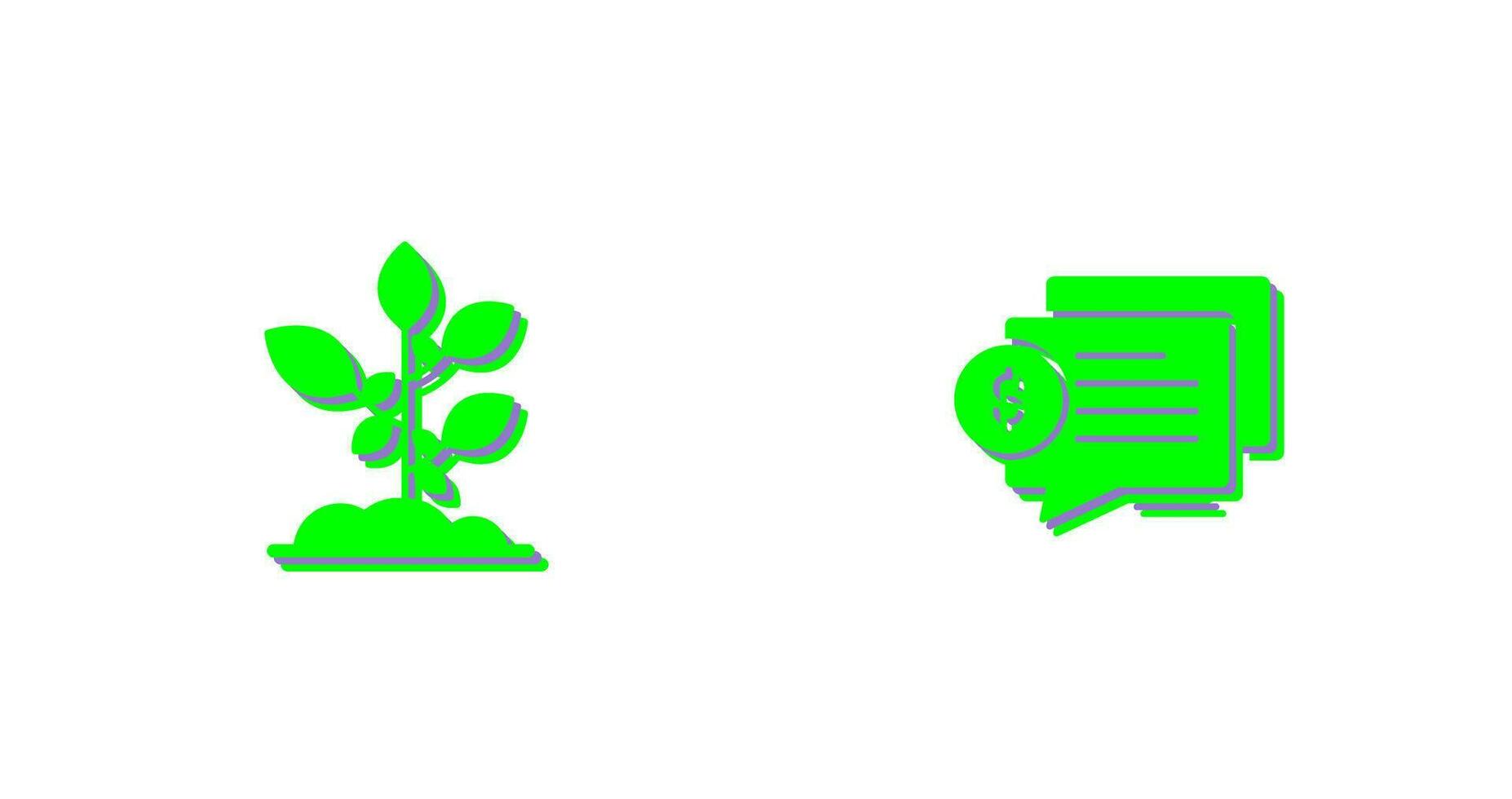 Dialog and Sprout Icon vector