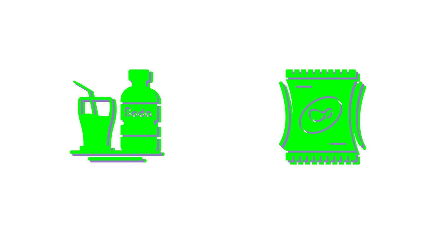 Soda and Snack Icon vector