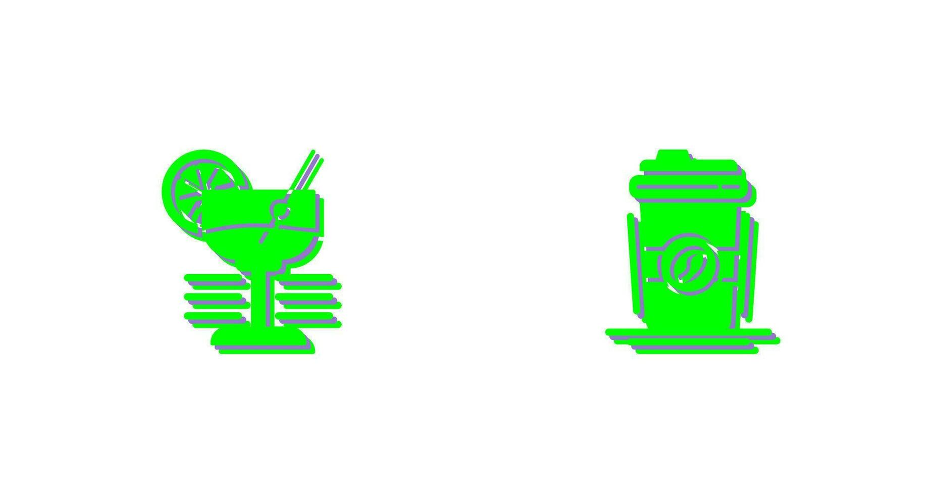 Martini and Coffee Cup Icon vector