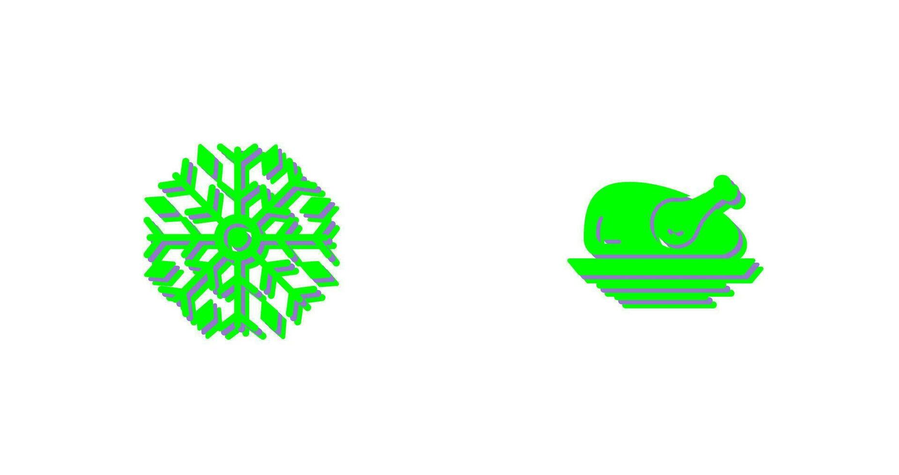 Ice and Chicken Icon vector