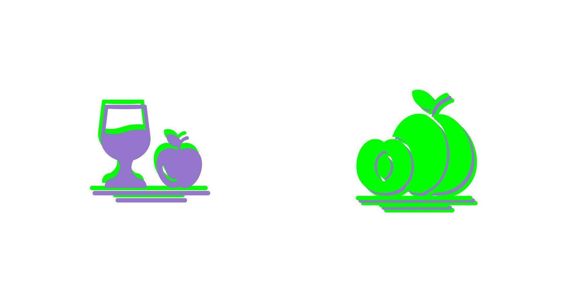 Healthy and Apricot Icon vector