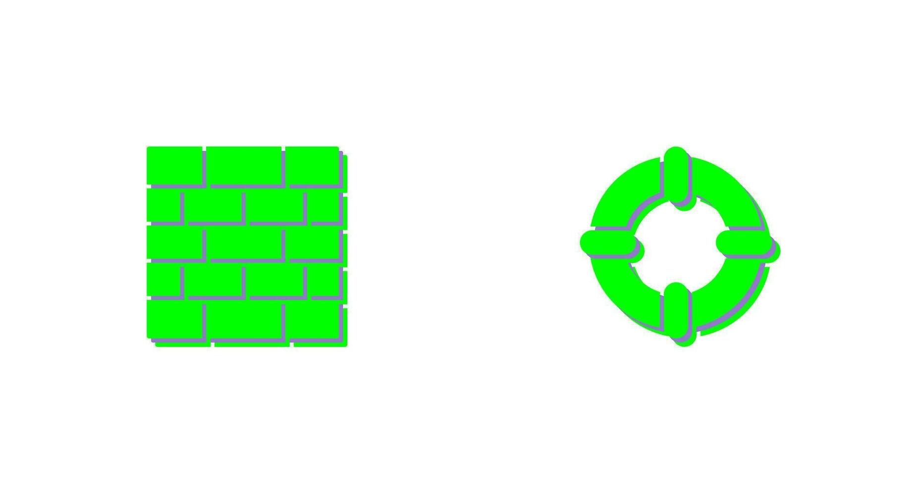 Wall and Life Saver Icon vector