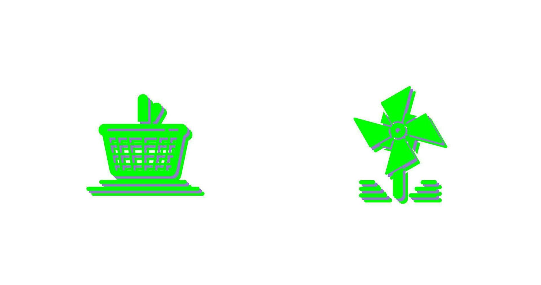 Picnic and Pinwheel Icon vector