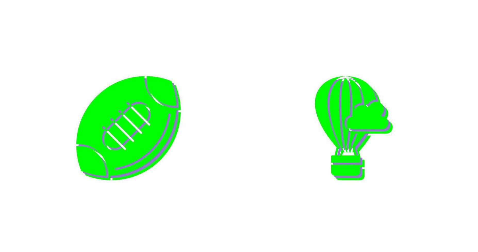Hot Air Baloon and Football Icon vector