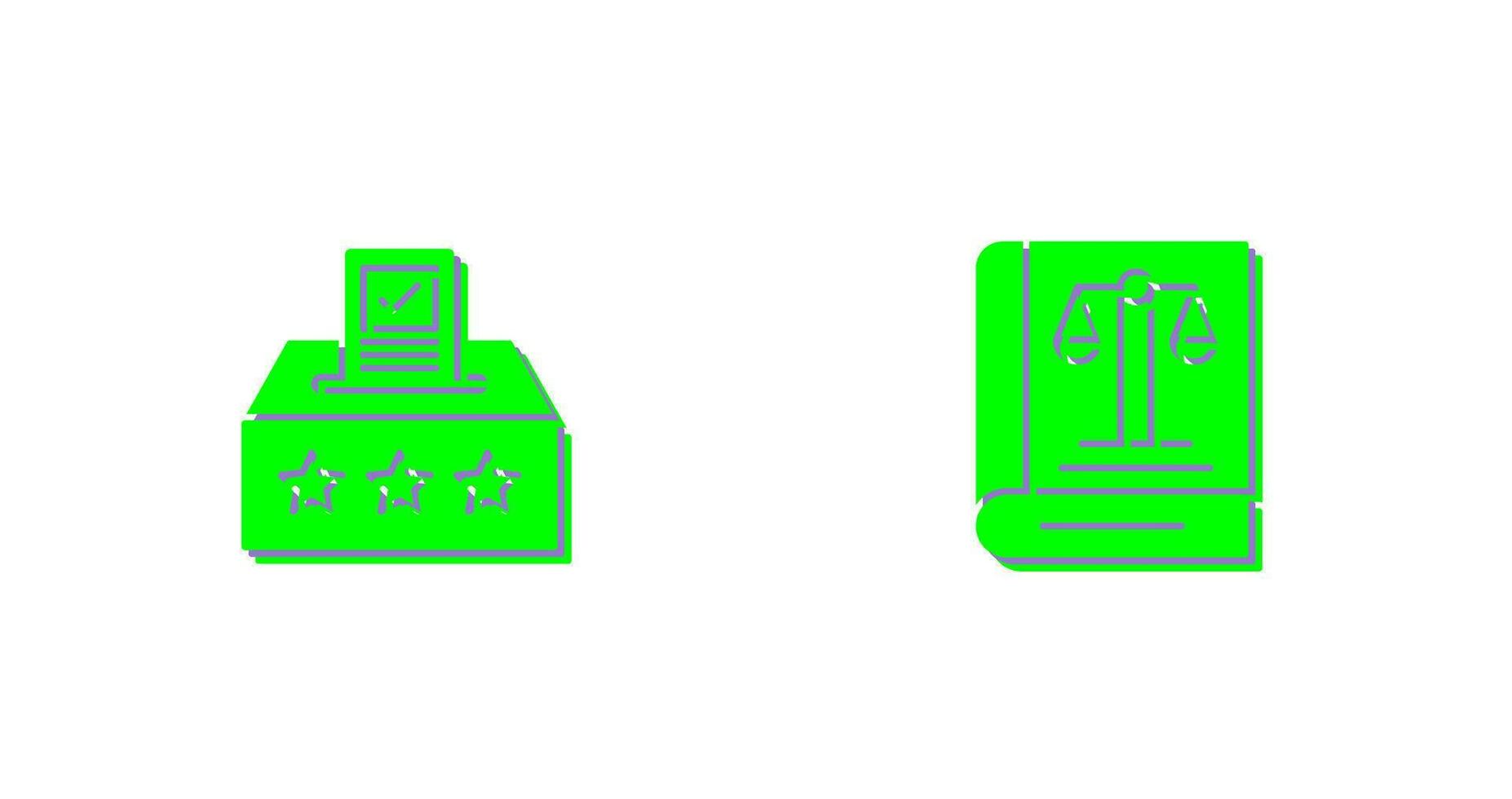 Ballot and Book Icon vector
