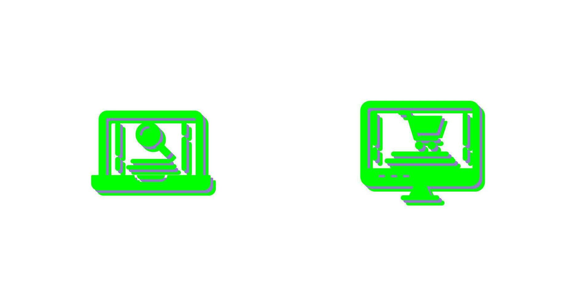 Search and Online Shopping Icon vector