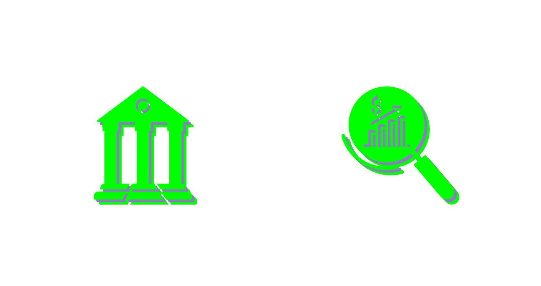 Parthenon and Statistics Icon vector