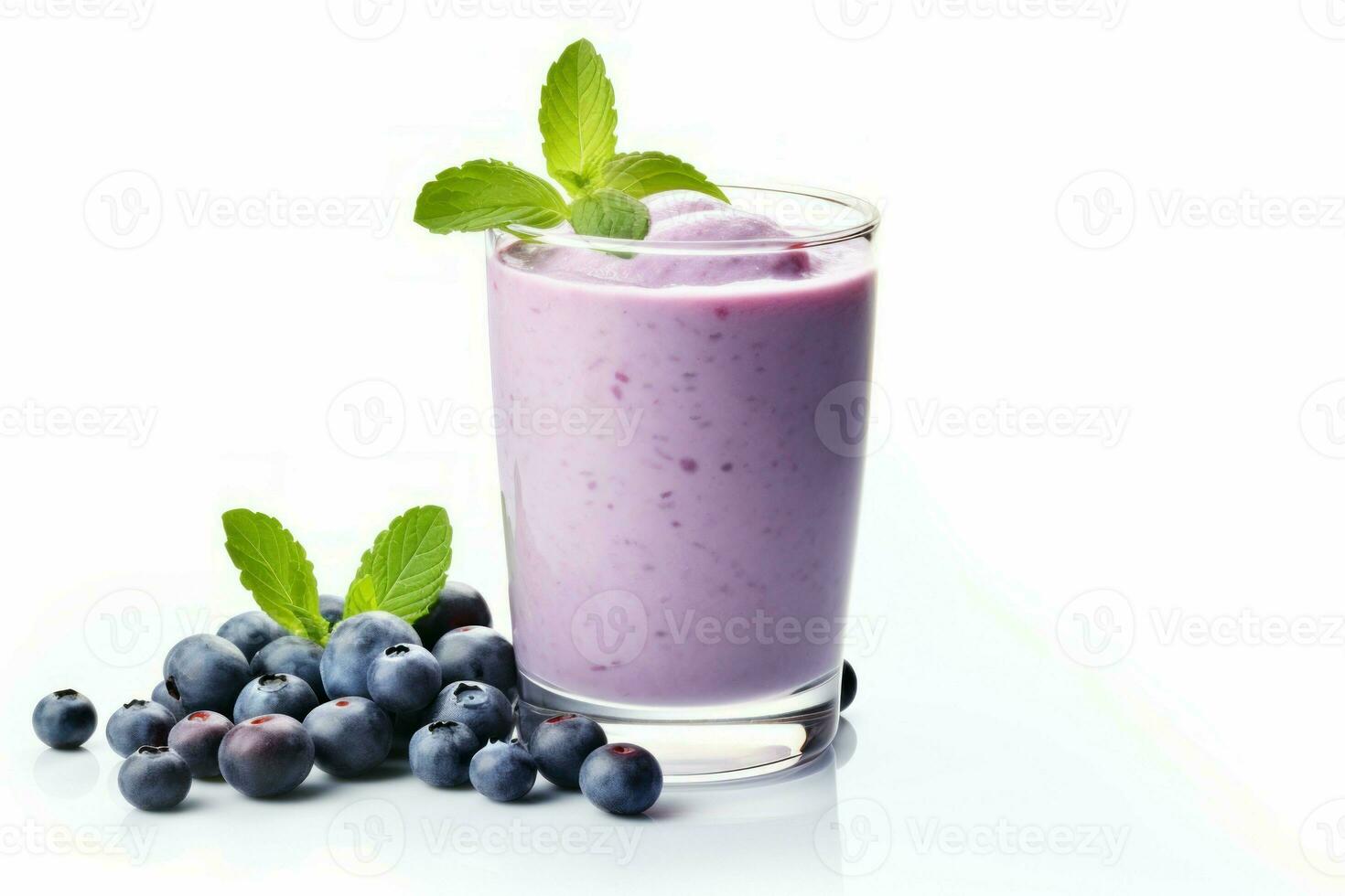 Nutritious Blueberry smoothie. Generate Ai photo